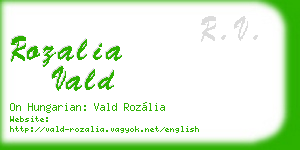 rozalia vald business card